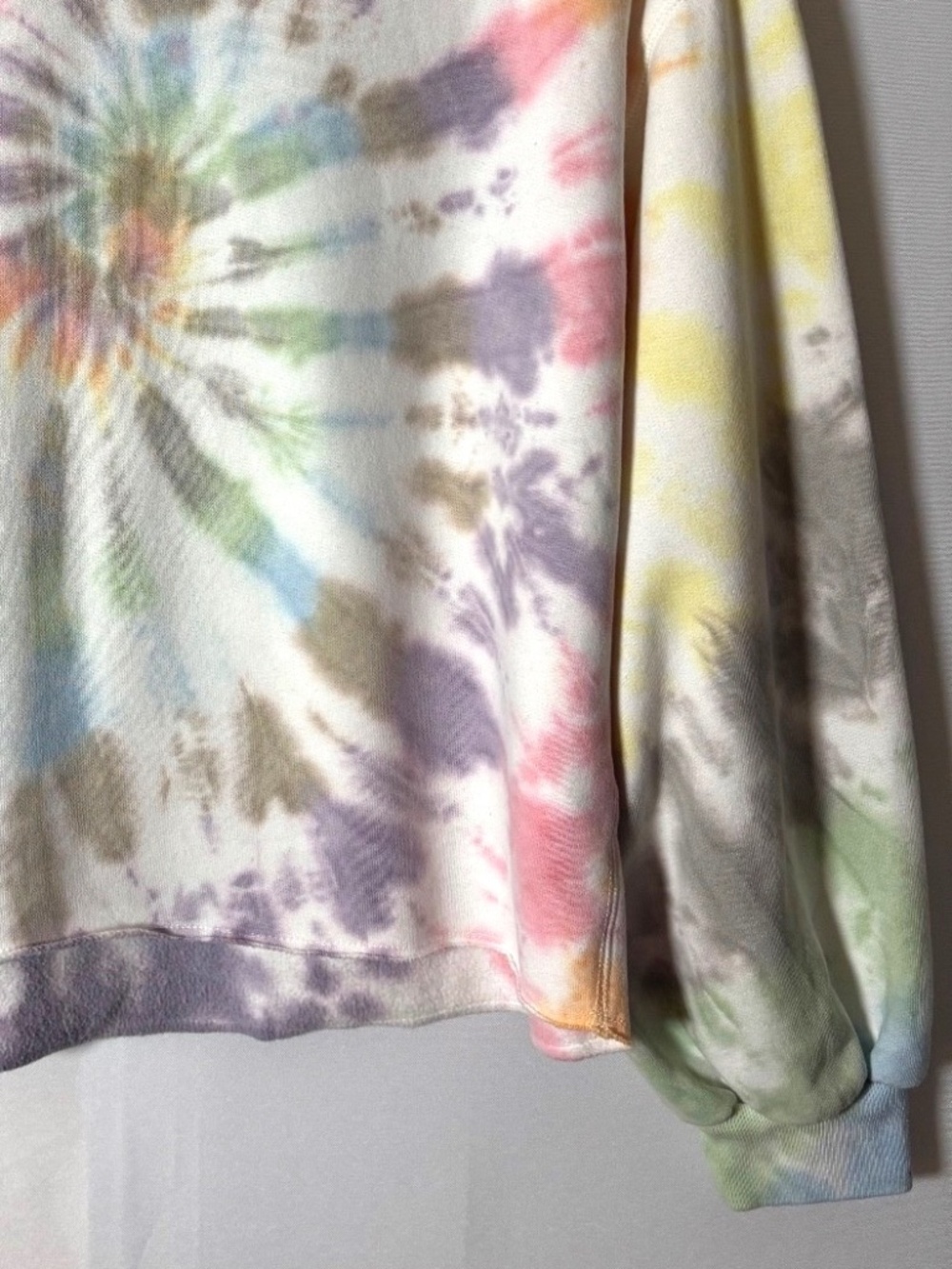 Pastel Rainbow Tie Dye Sweatshirt. Size S . Abercrombie & Fitch - Picture 3 of 4